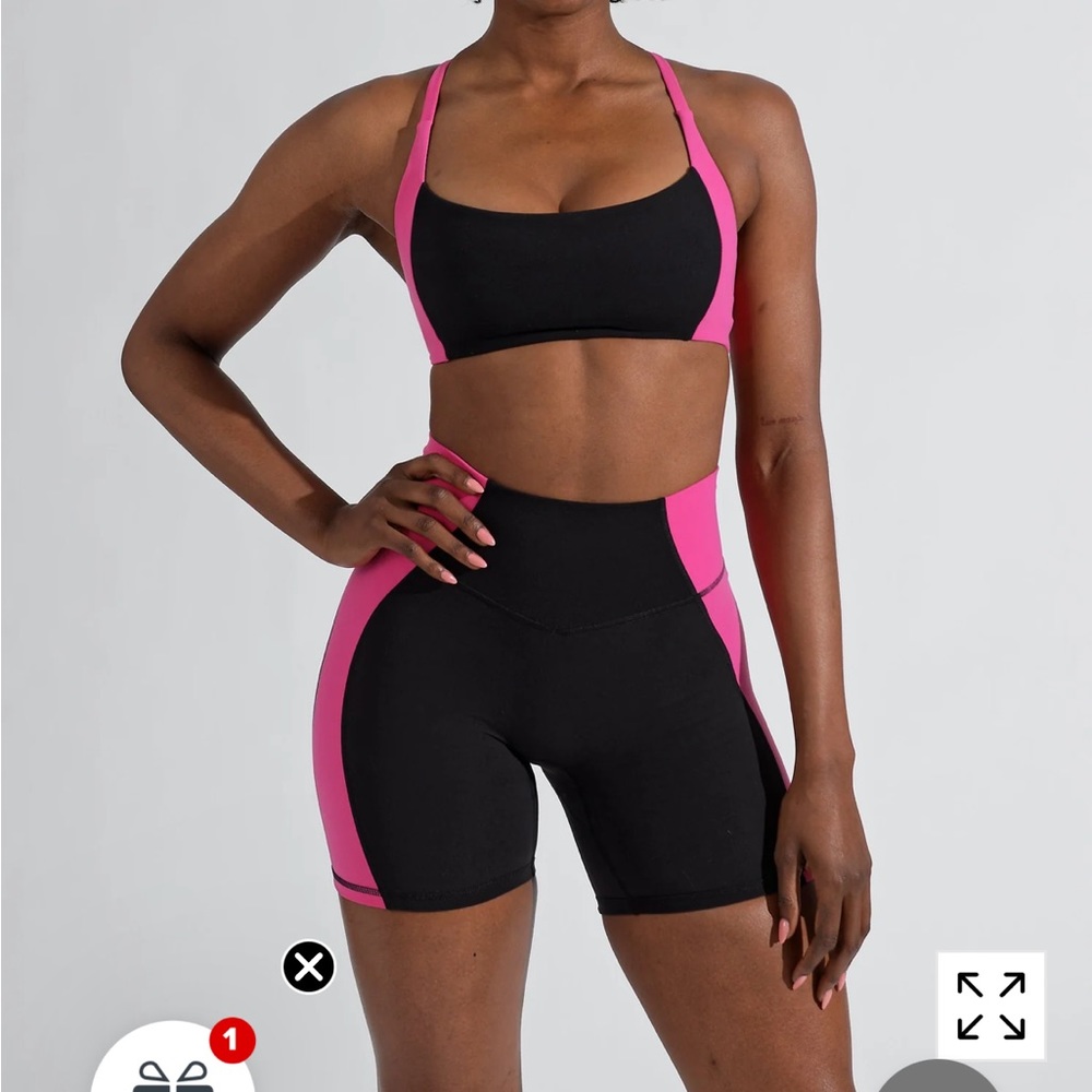 BuffBunny Black and Pink Athletic Shorts